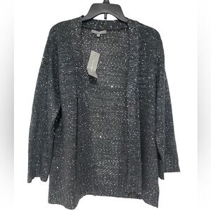 NY Collection Gray Sequin Sweater Size XL